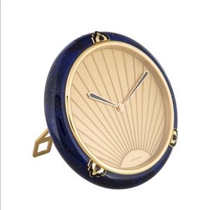 Cartier LAPIS  gold tone ART DECO DESKTOP CLOCK.🎁